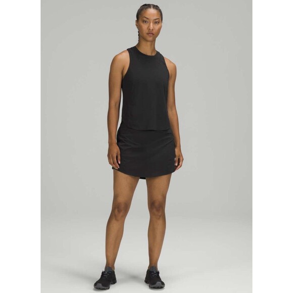 Lululemon Essential High Rise Running Skirt Skort Size 2 Black Long W8ACVT NWOT - Picture 3 of 13